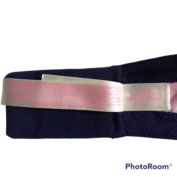 PINK VICTORIA SECRET / Pink & Purple Tie Dye Strapless Pushup Bra Size 32DD - Picture 3 of 8